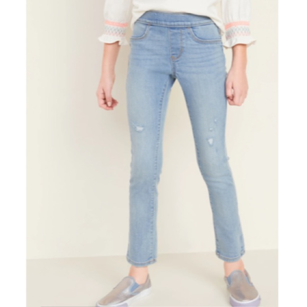 NWT Old Navy XS youth skinny pull on durable jeans